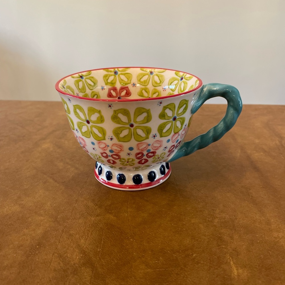 Anthropologie floral mug
